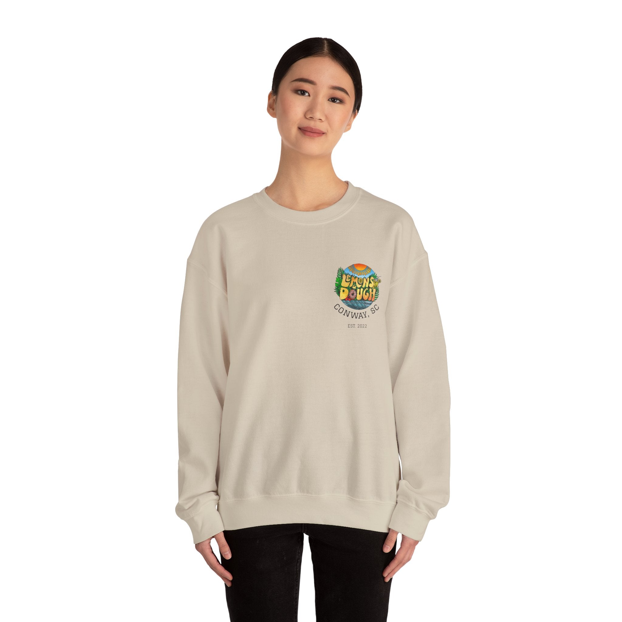 Tropical Vibe Sweatshirt, Unisex Crewneck, Perfect for Summer, Cozy Gift for Friends, Ideal for Casual Outings, Unique Graphic Tee