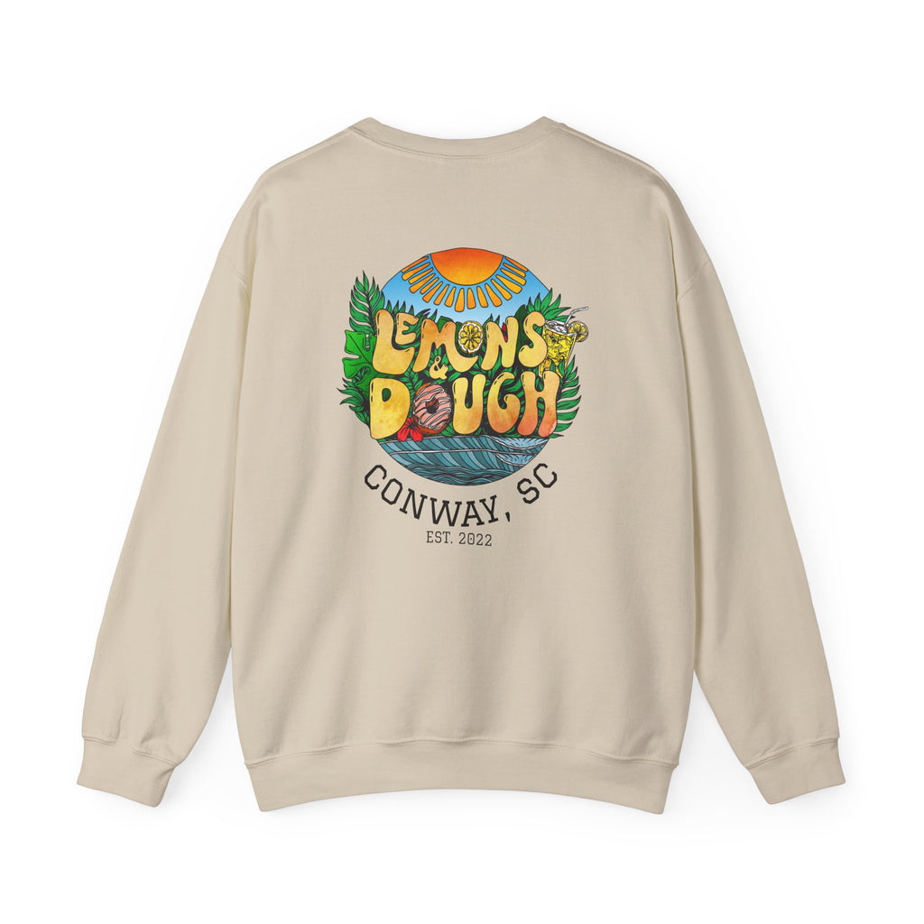 Tropical Vibe Sweatshirt, Unisex Crewneck, Perfect for Summer, Cozy Gift for Friends, Ideal for Casual Outings, Unique Graphic Tee