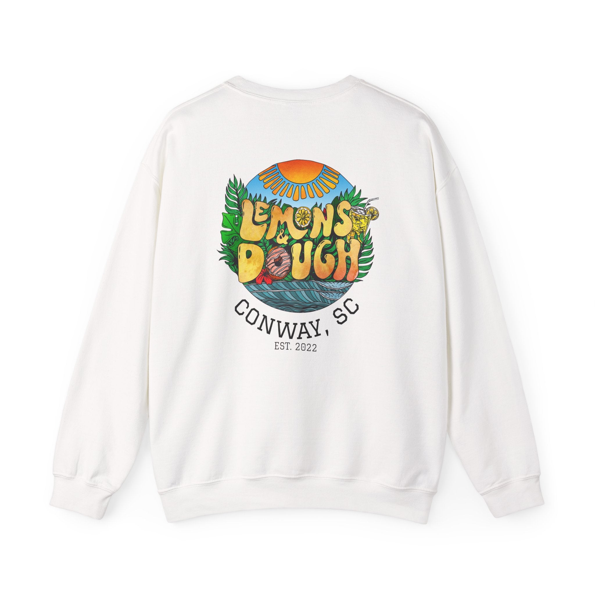 Tropical Vibe Sweatshirt, Unisex Crewneck, Perfect for Summer, Cozy Gift for Friends, Ideal for Casual Outings, Unique Graphic Tee